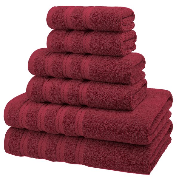 Bright Red Bath Towels / Prance Bright Red Hand Bath Towel By